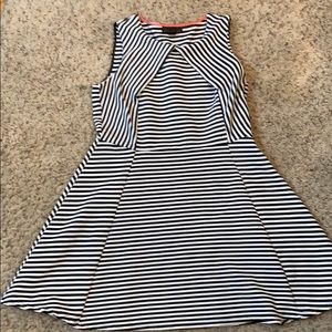 Black and white striped dress